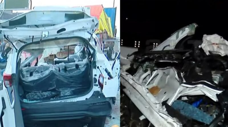 നിര്‍ത്തിയിട്ട ചരക്ക് ലോറിയില്‍ കാര്‍ ഇടിച്ച് എട്ട് പേര്‍ മരിച്ചു.